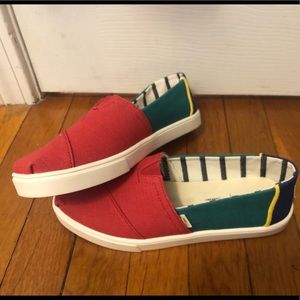 NWOT colorblock Toms